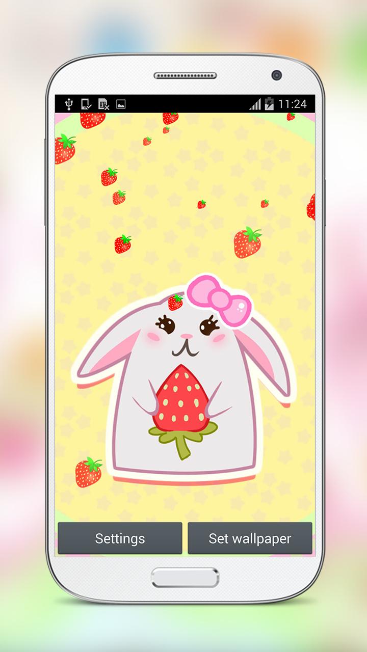 Cute Strawberry Live Wallpaper