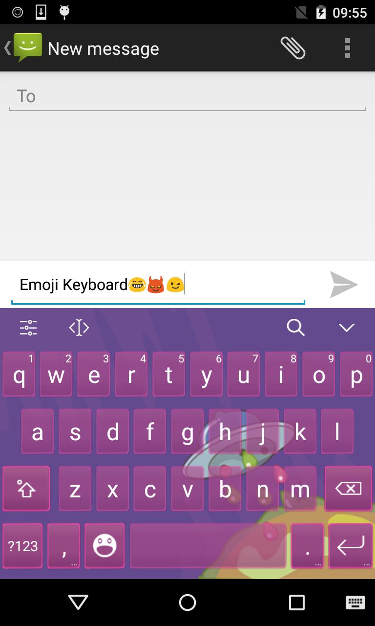 Emoji Keyboard-UFO Purple
