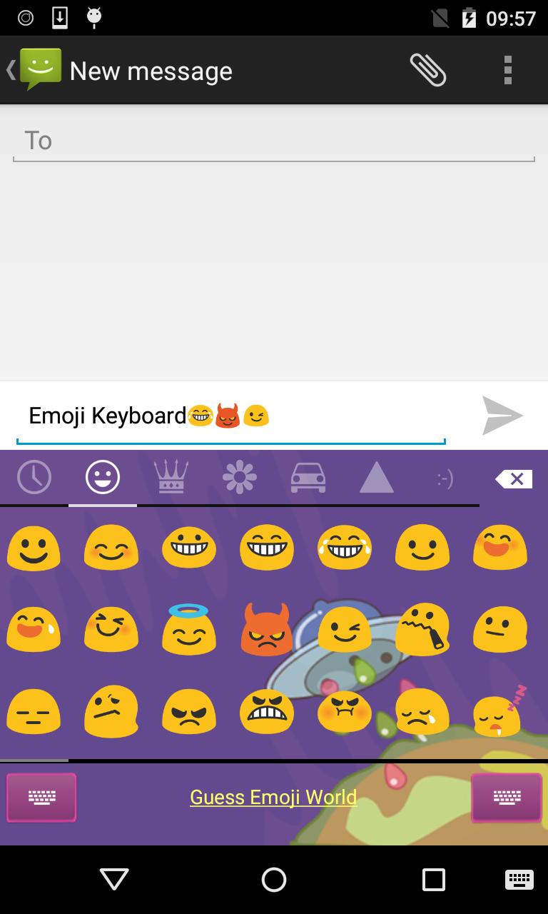 Emoji Keyboard-UFO Purple