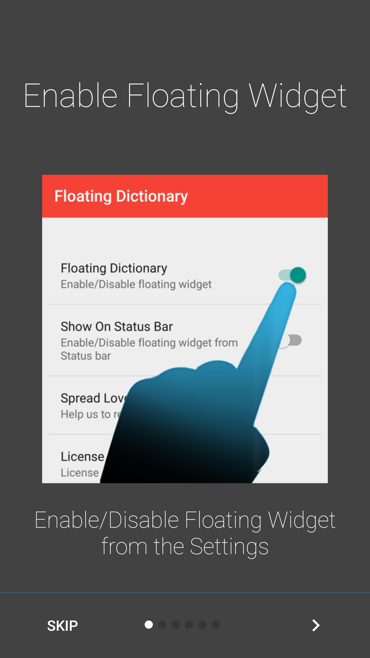 Floating Dictionary
