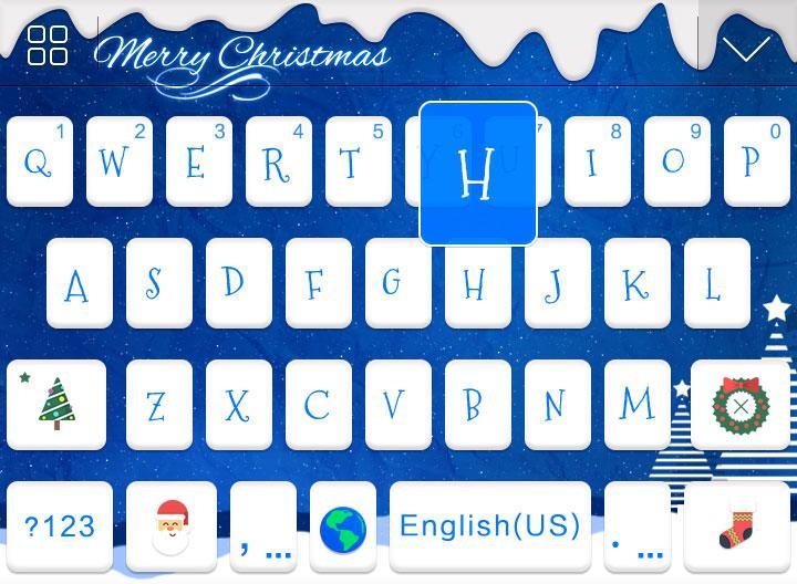 Christmas Blue Theme-iKeyboard