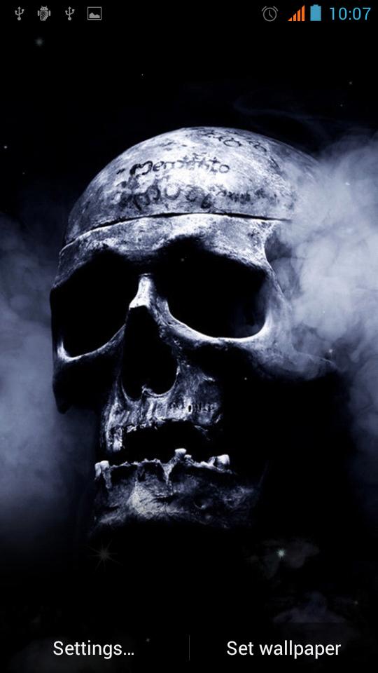 Smoking Skull Live Wallpaper