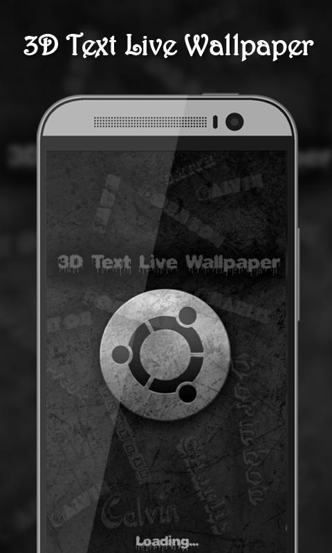 3D Text Live Wallpaper