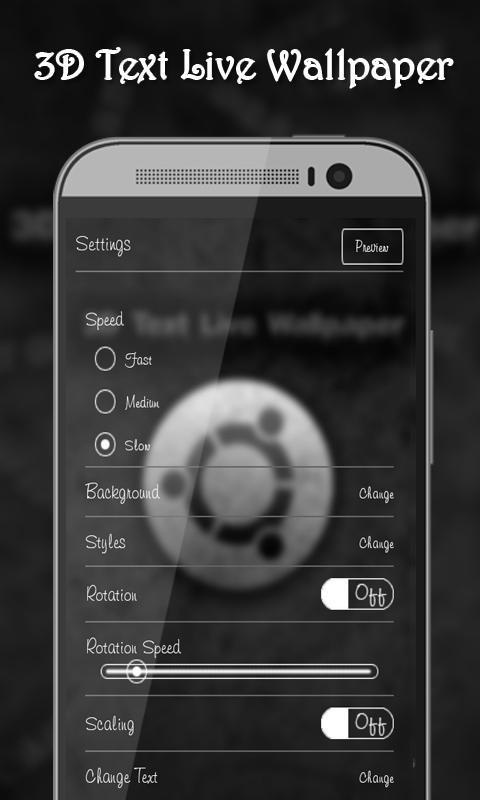 3D Text Live Wallpaper