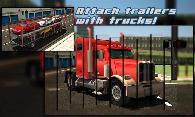 Car Transporter Trailer 3d Sim