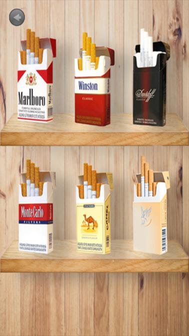 virtual cigarette roll and smoke