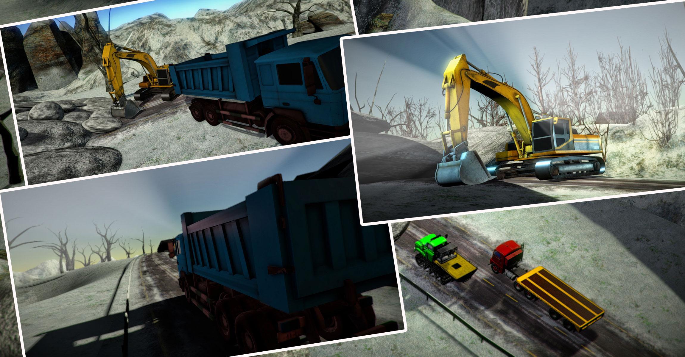 Snow Excavator & Dump Truck 3D