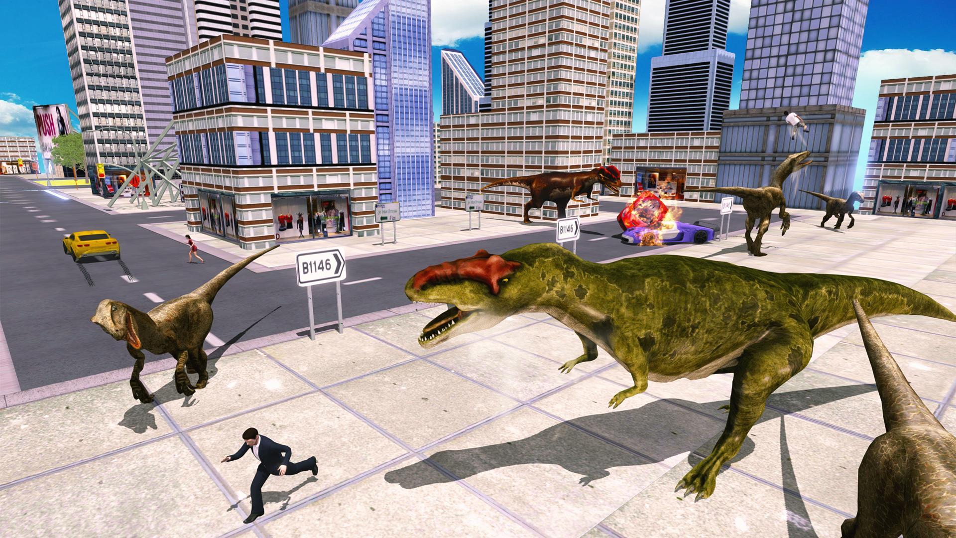 Wild Dino Attack City Simulator