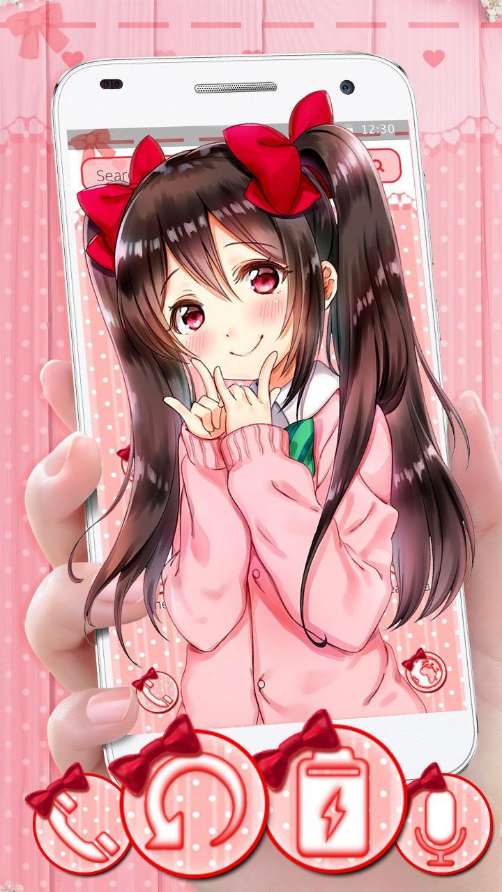 Pink Kawaii Girl Anime Fashion Theme