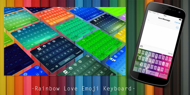 Rainbow Love Emoji Keyboard