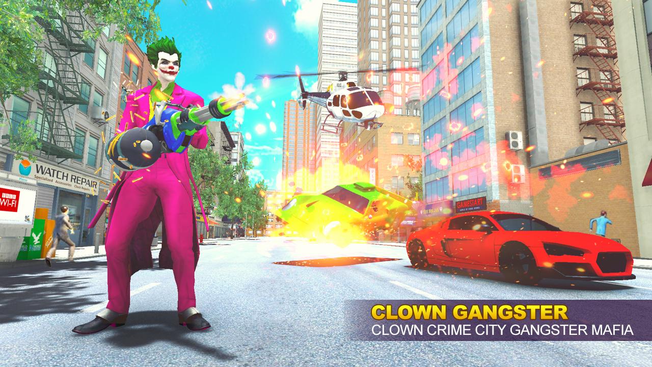 Grand Clown Crime City War: Gangster Crime Games