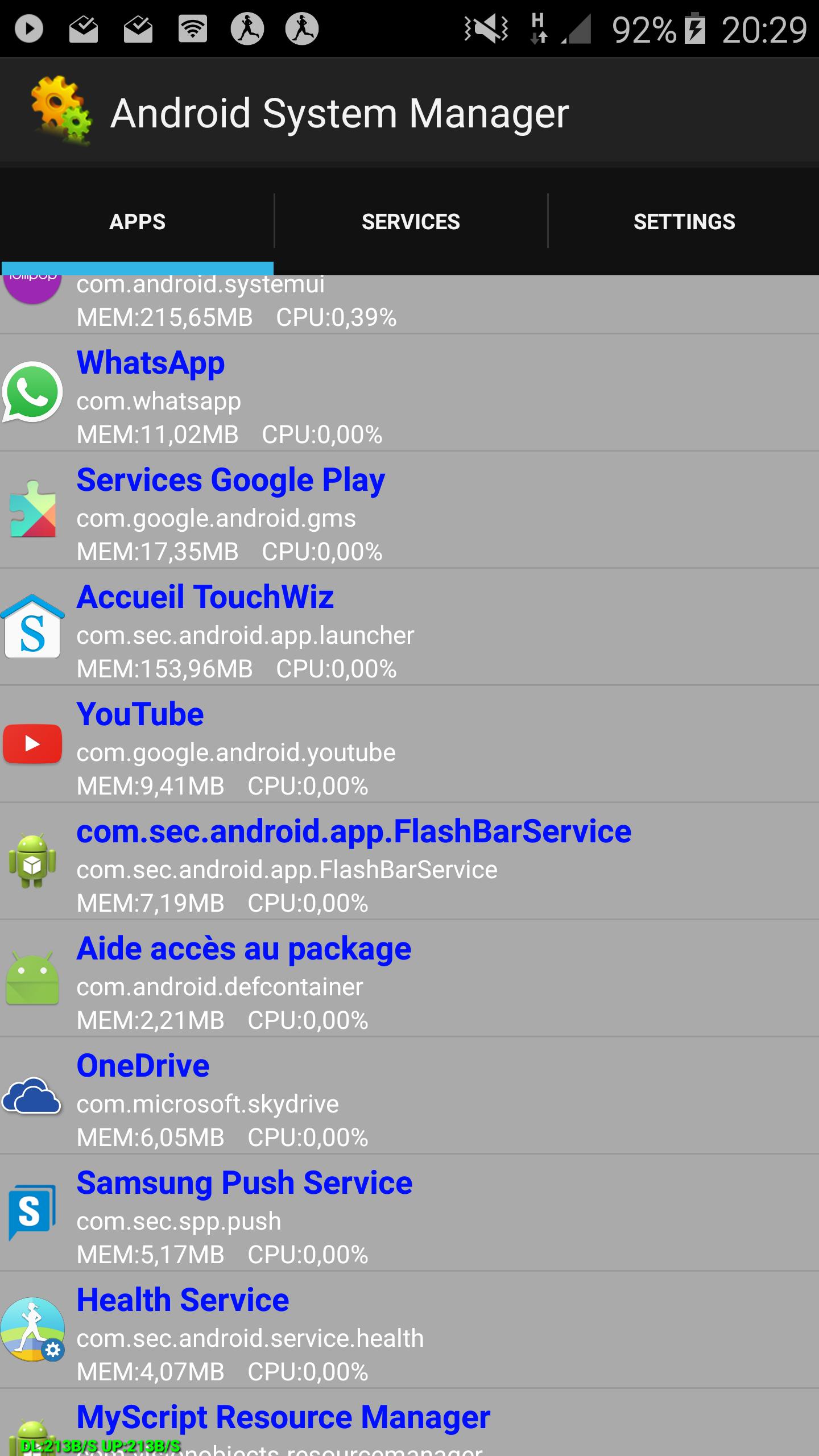 Process and Service Manager