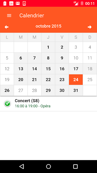 Planning d'orchestre