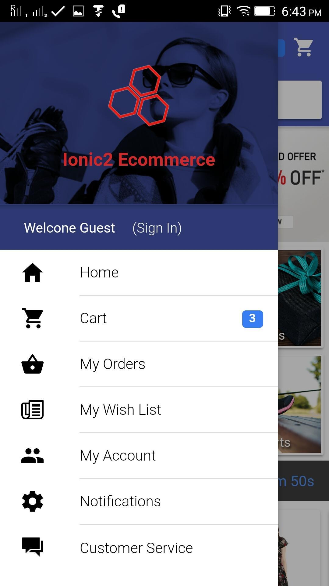 Ionic 3 Ecommerce Template