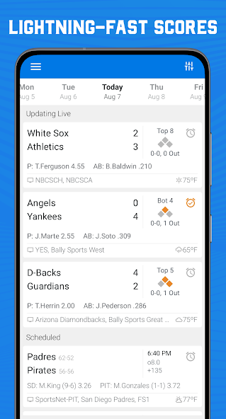 Scores App: MLB Baseball