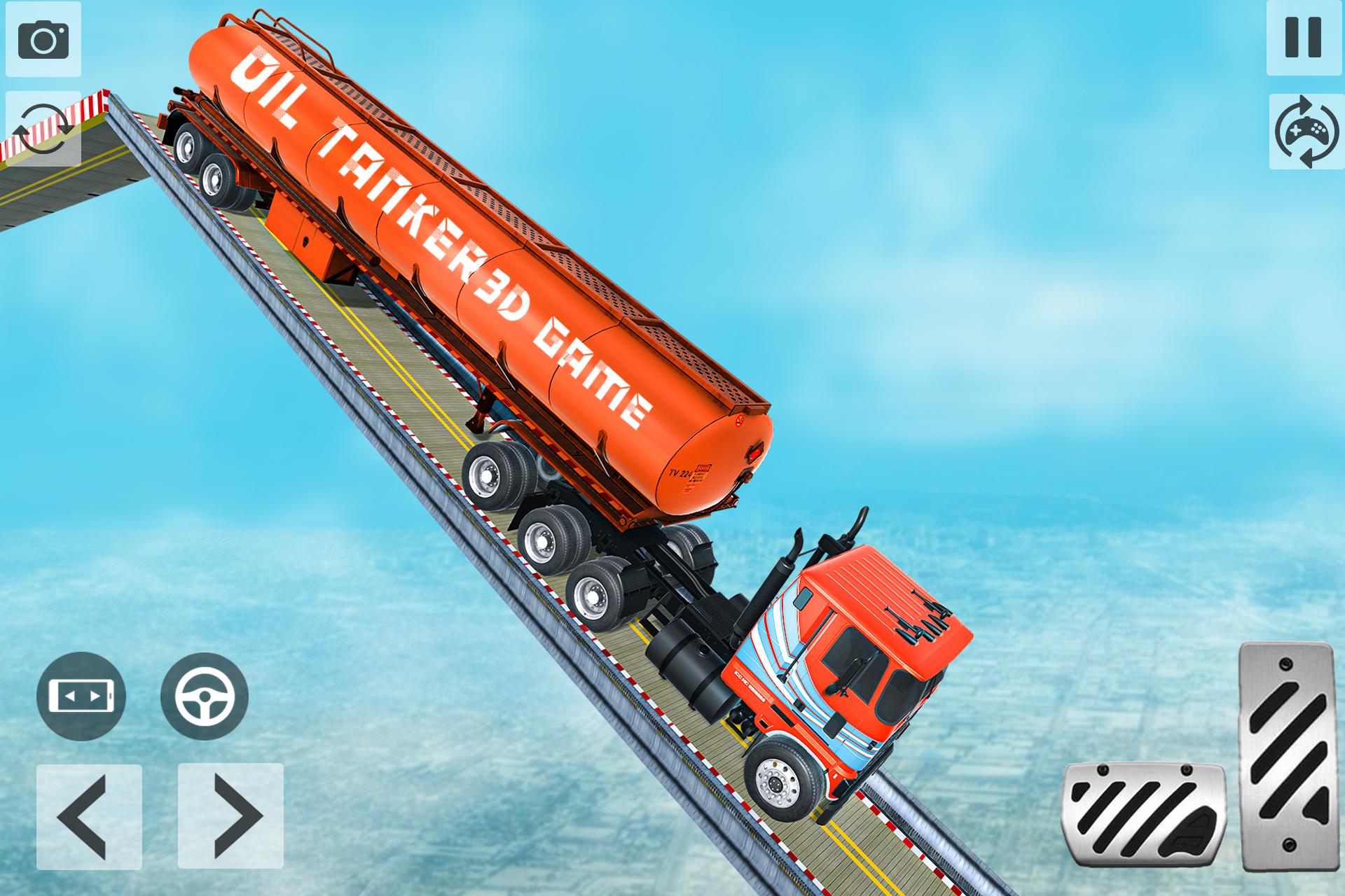 Oil Tanker Truck Stunts Games