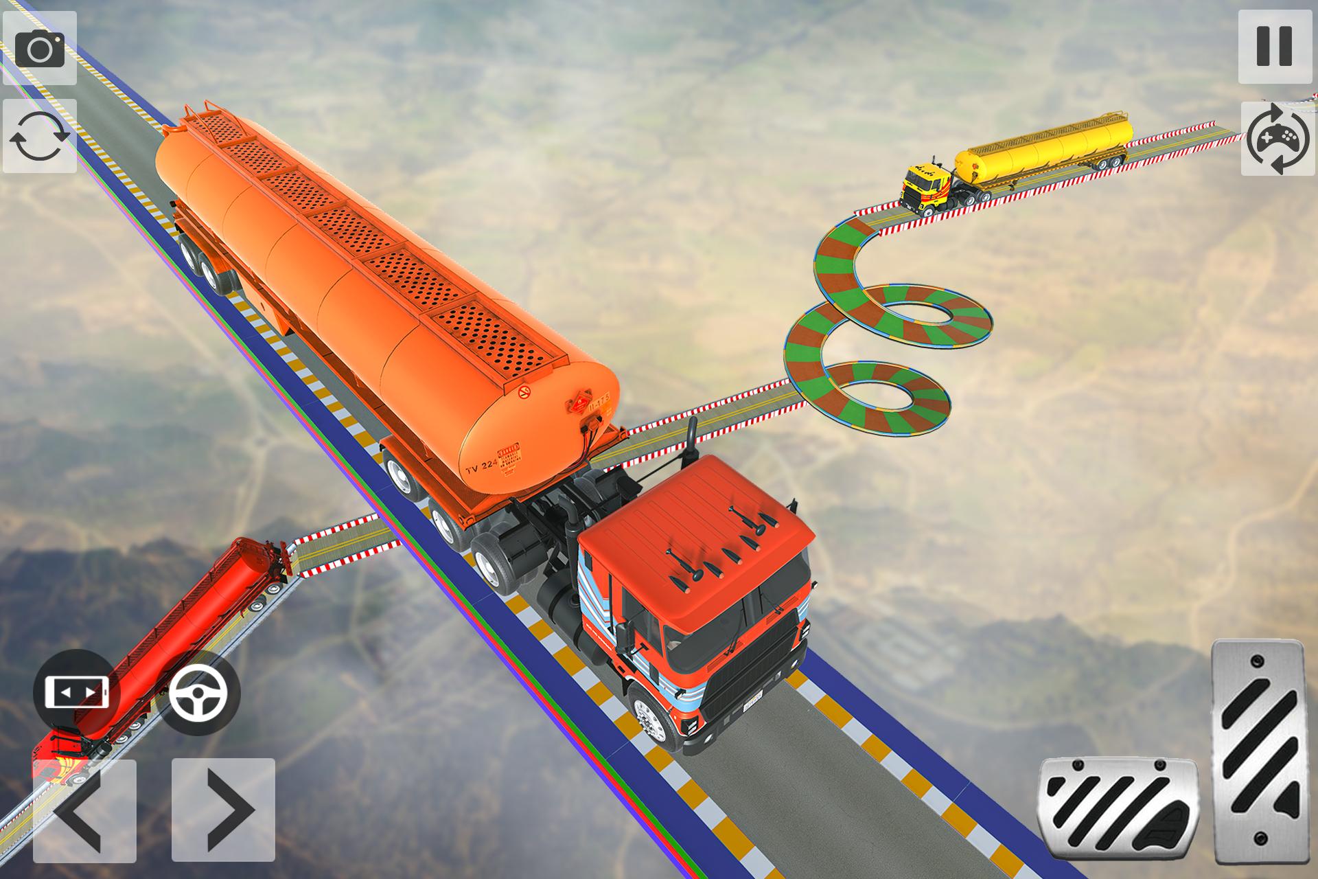 Oil Tanker Truck Stunts Games