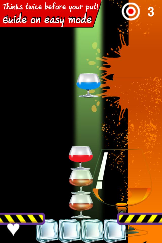 Whiskey glass tower Block Game