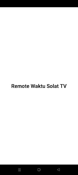 Remote Waktu Solat TV