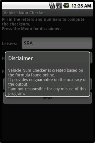 Vehicle Num Checker