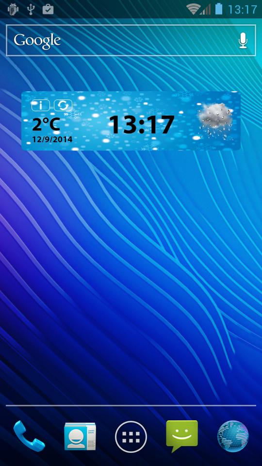 Snow Weather Clock Widget
