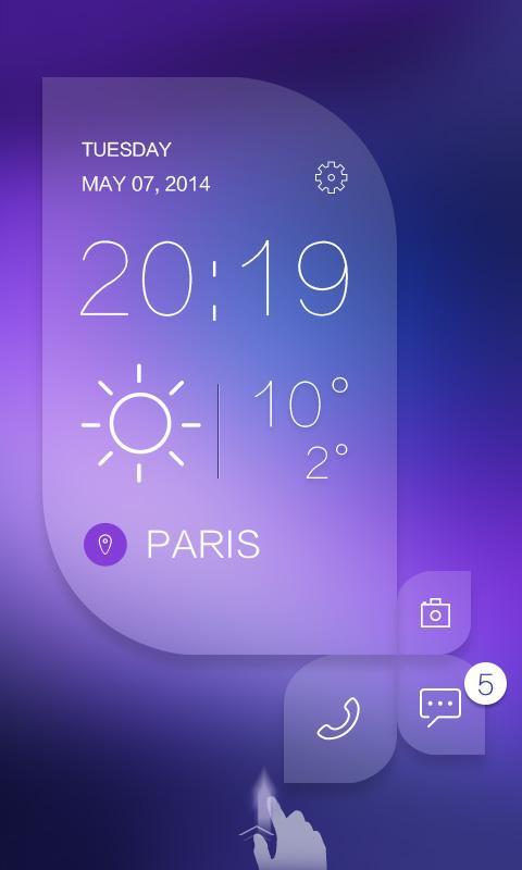 Purple Charm GO Locker Theme