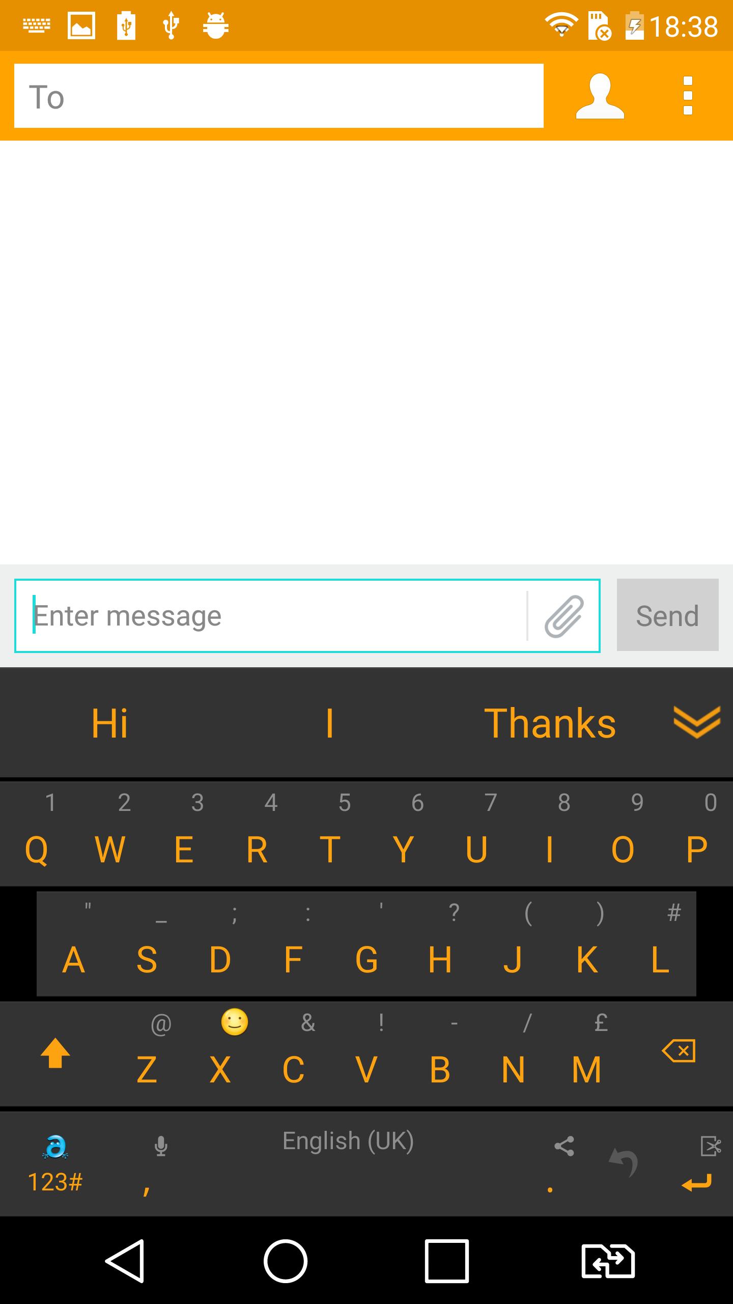 Slate and Amber Keyboard Theme