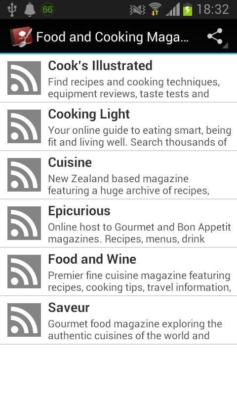 Food and Cooking Magazines