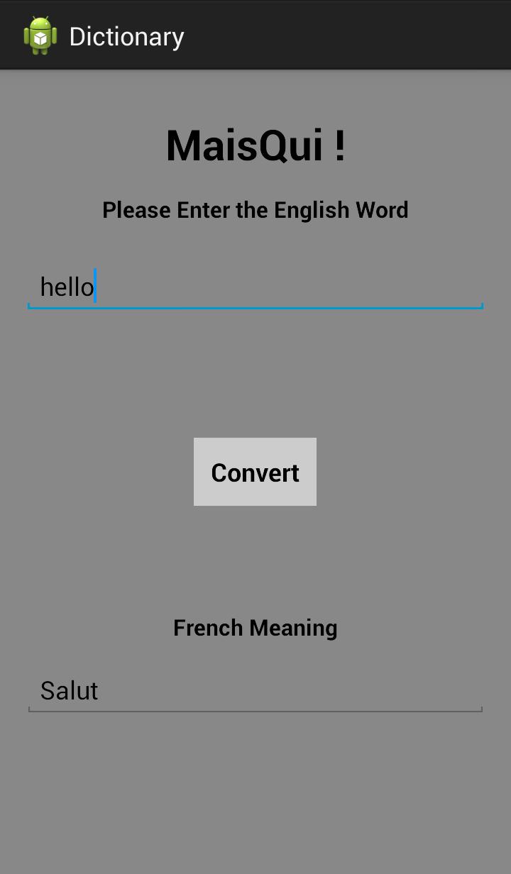 English to French Dictionary