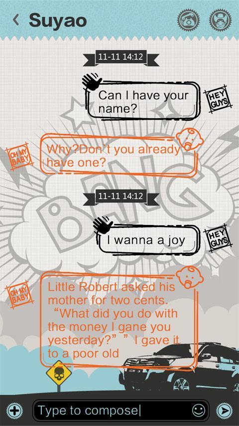 GO SMS PRO BANG THEME