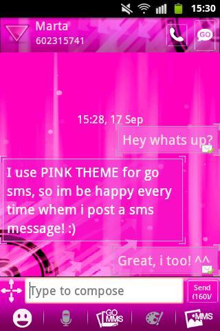 Pink Theme GO SMS
