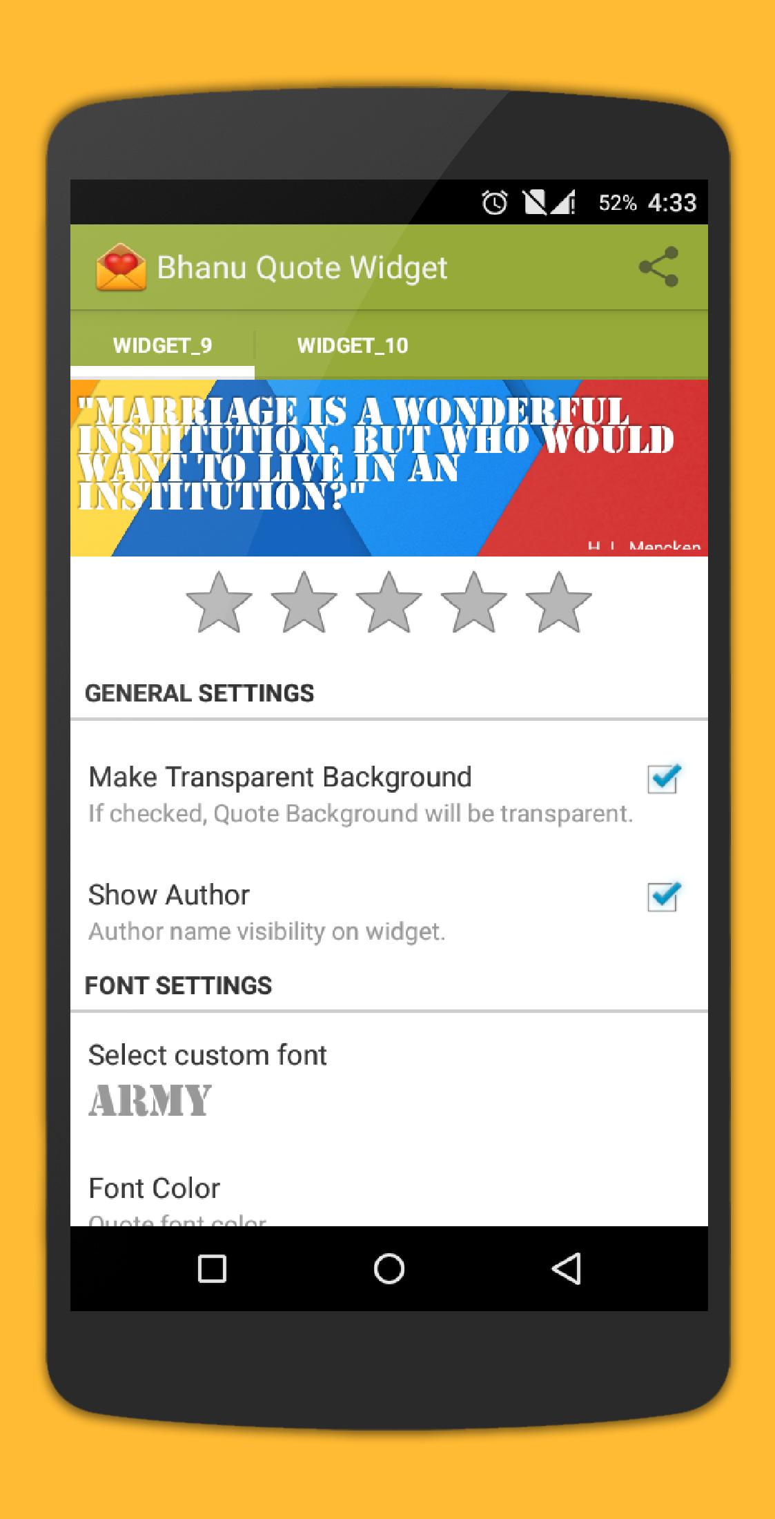 Quote Widget for Android