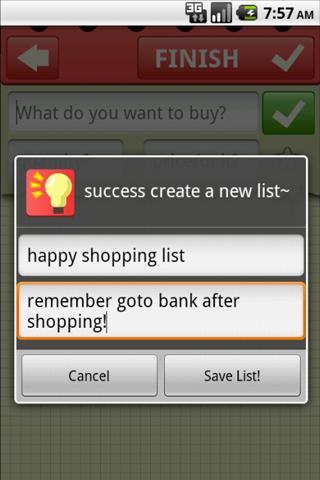Remember Shopping List
