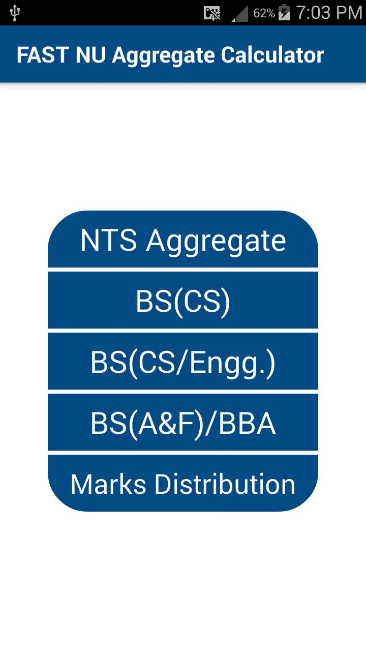 FAST NU Aggregate Calculator