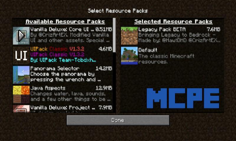Legacy Pack  Resource Pack for MCPE