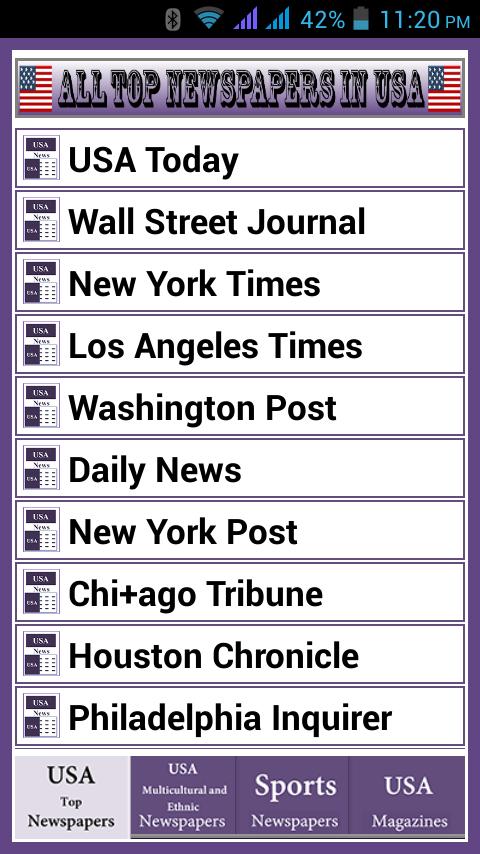 USA Newspapers & Top Magazines