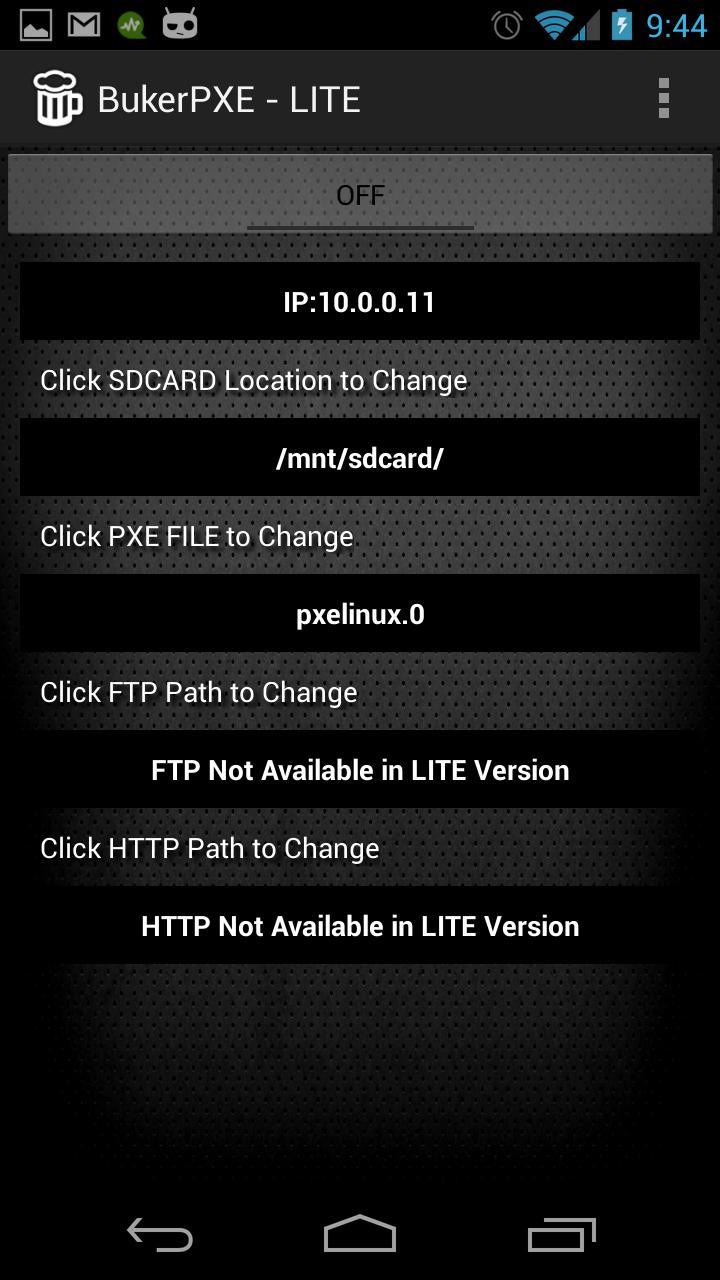 BukerPXE LITE-PXE Server :ROOT