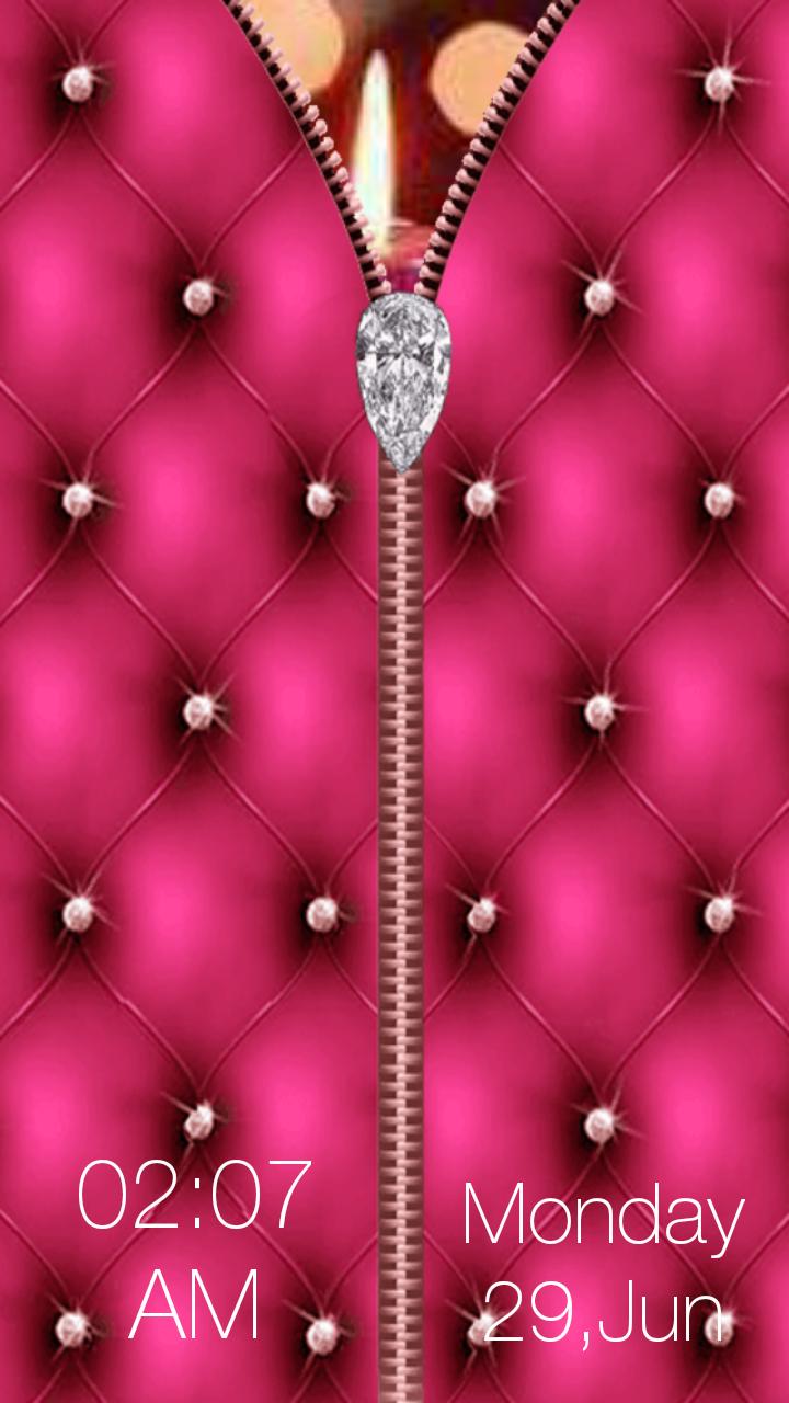 Diamond Zipper Screen Lock