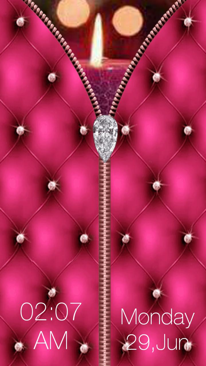 Diamond Zipper Screen Lock