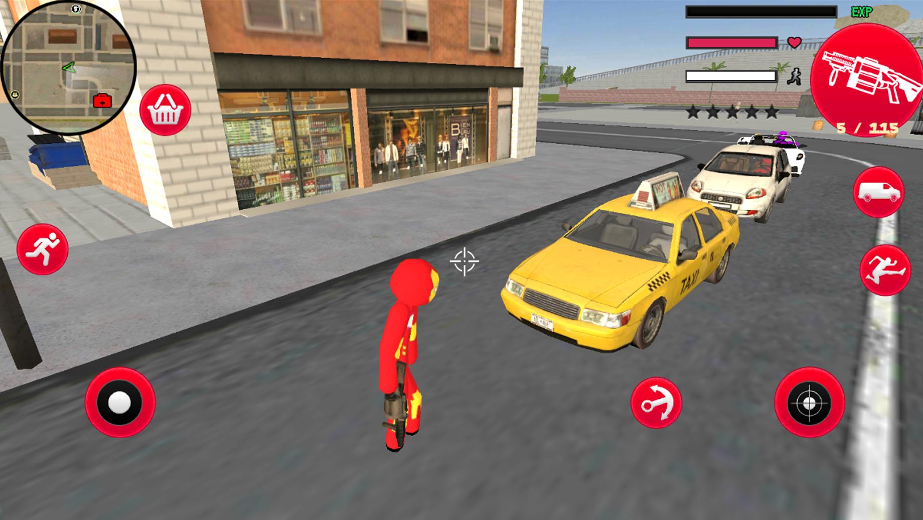 Iron Stickman Rope Hero Fighting Gangstar Crime