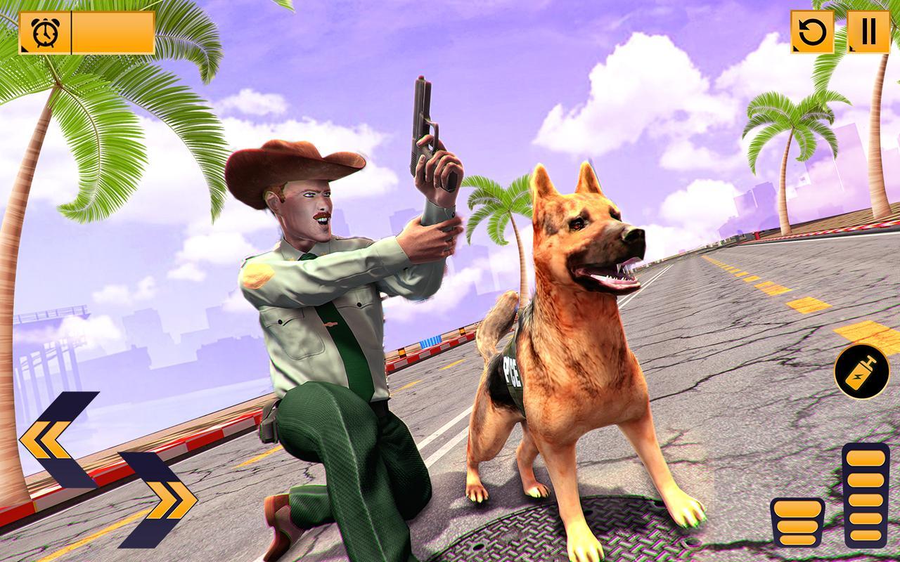 Police Dog Crime Chase - Cop Car Driving Simulator