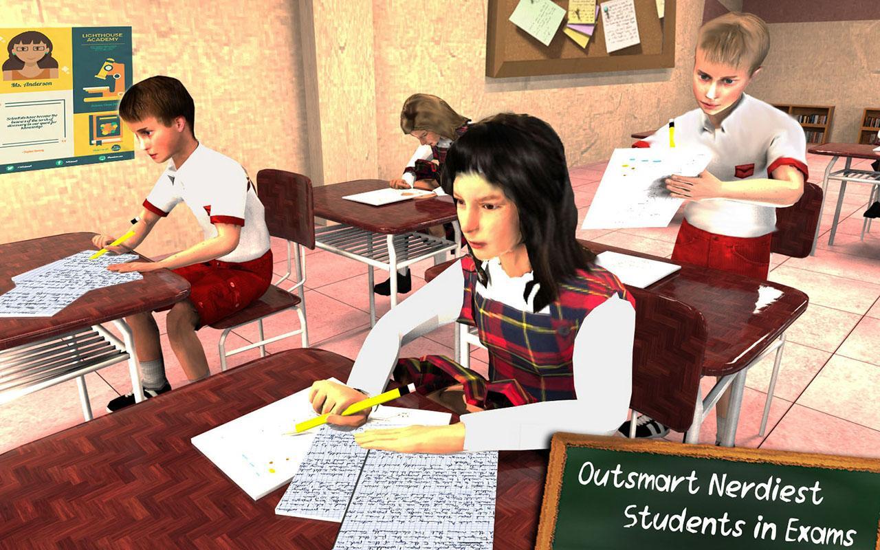 Virtual Classroom Cheating Sim: High School Games