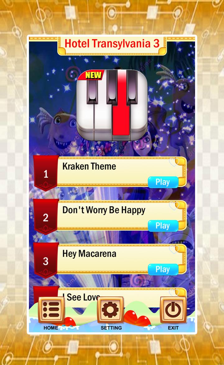 Hotel Transylvania 3 Piano Tiles