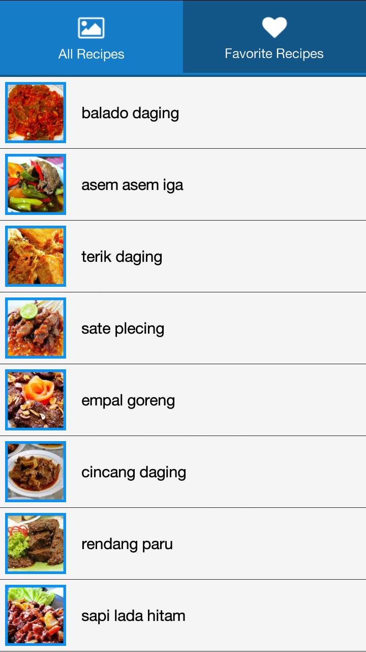 Resep Daging Pilihan