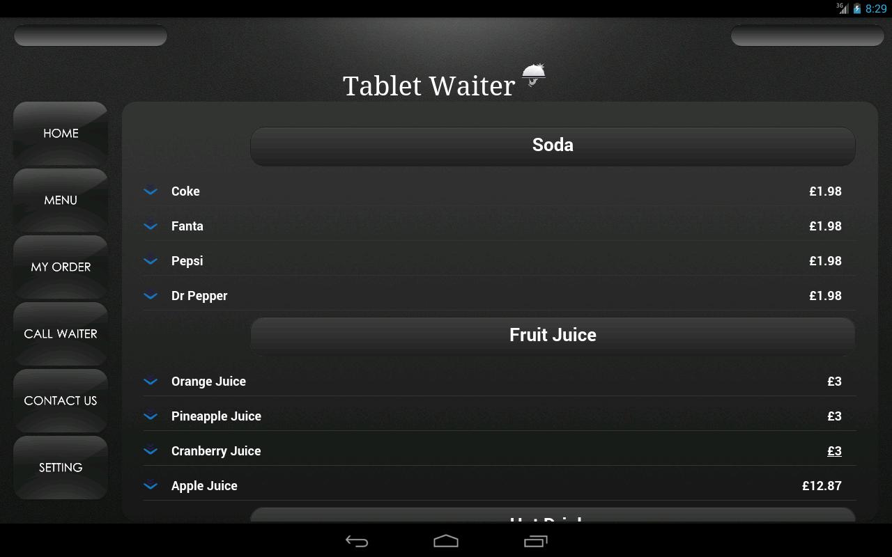 Tablet Waiter
