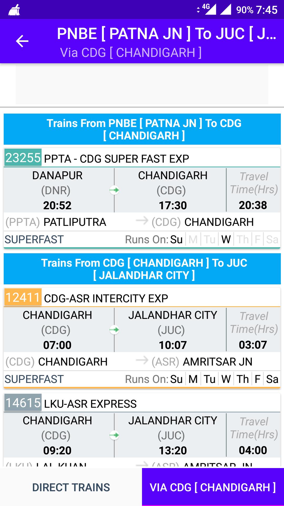 Live Train Running Status