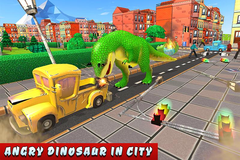 Wild Dinosaur City Attack: Ultimate T-Rex