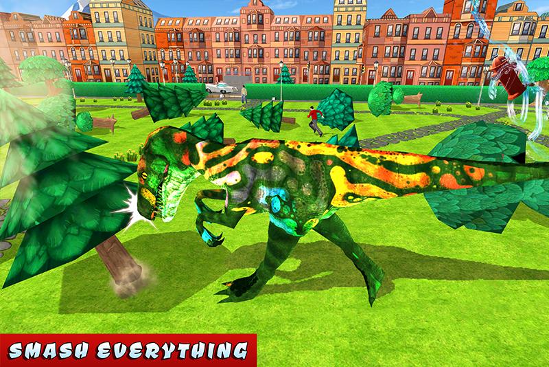 Wild Dinosaur City Attack: Ultimate T-Rex