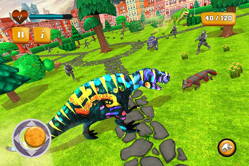 Wild Dinosaur City Attack: Ultimate T-Rex