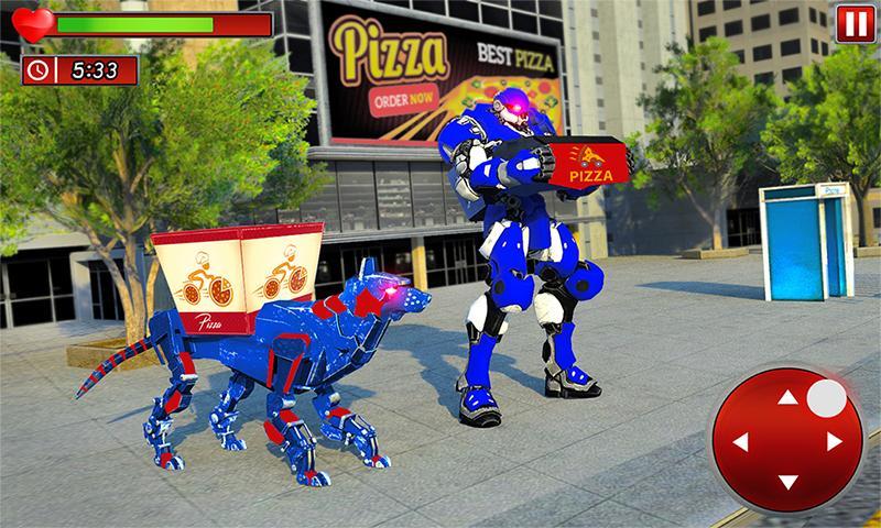 Robot Dog Pizza Delivery : Robot Games